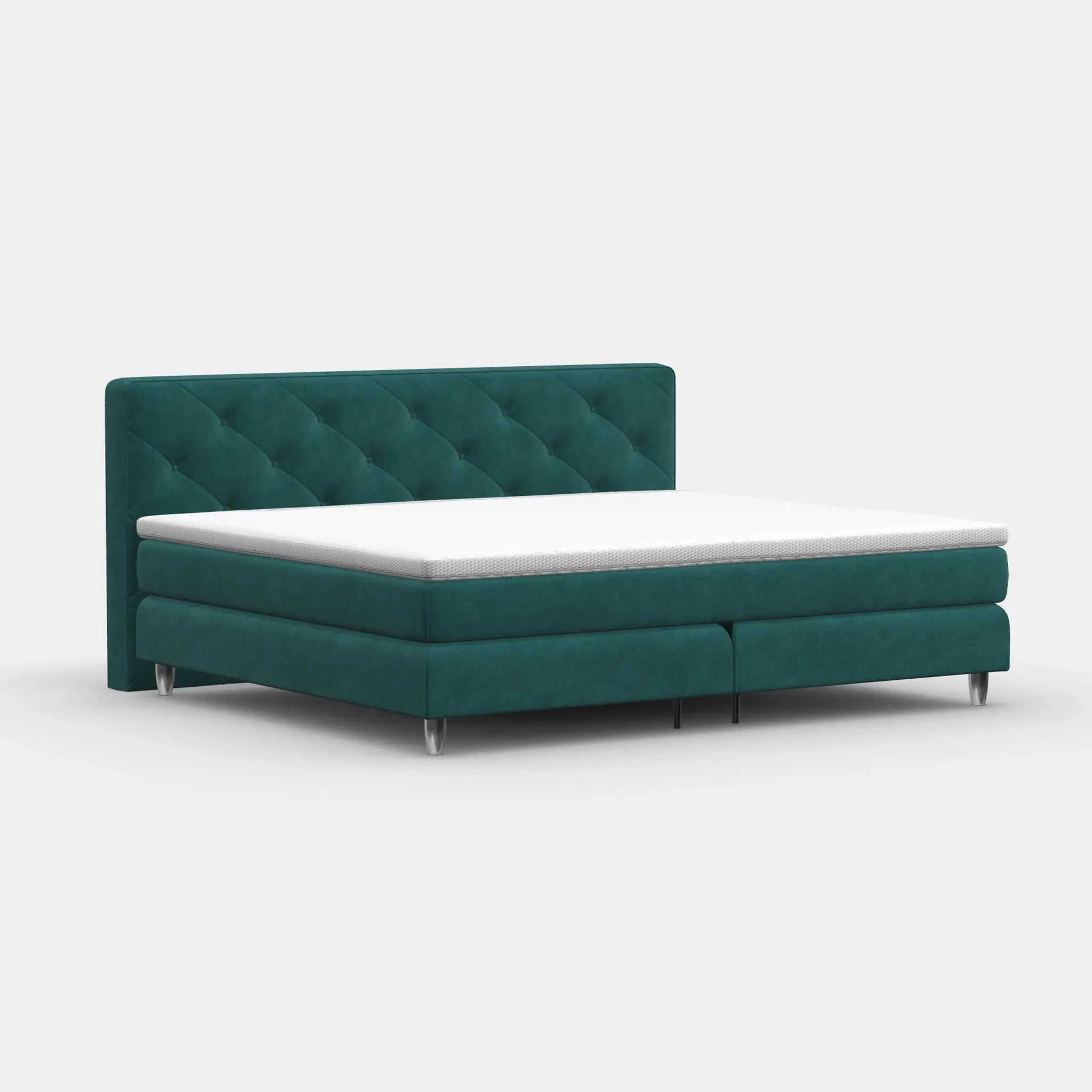 Boxspringbett 240 × 200 cm – York-Button
